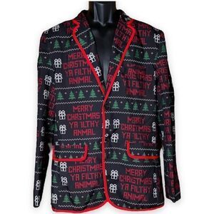 Holiday Blazer Merry Christmas Ya Filthy Animal “Home Alone” Men’s M 38-40